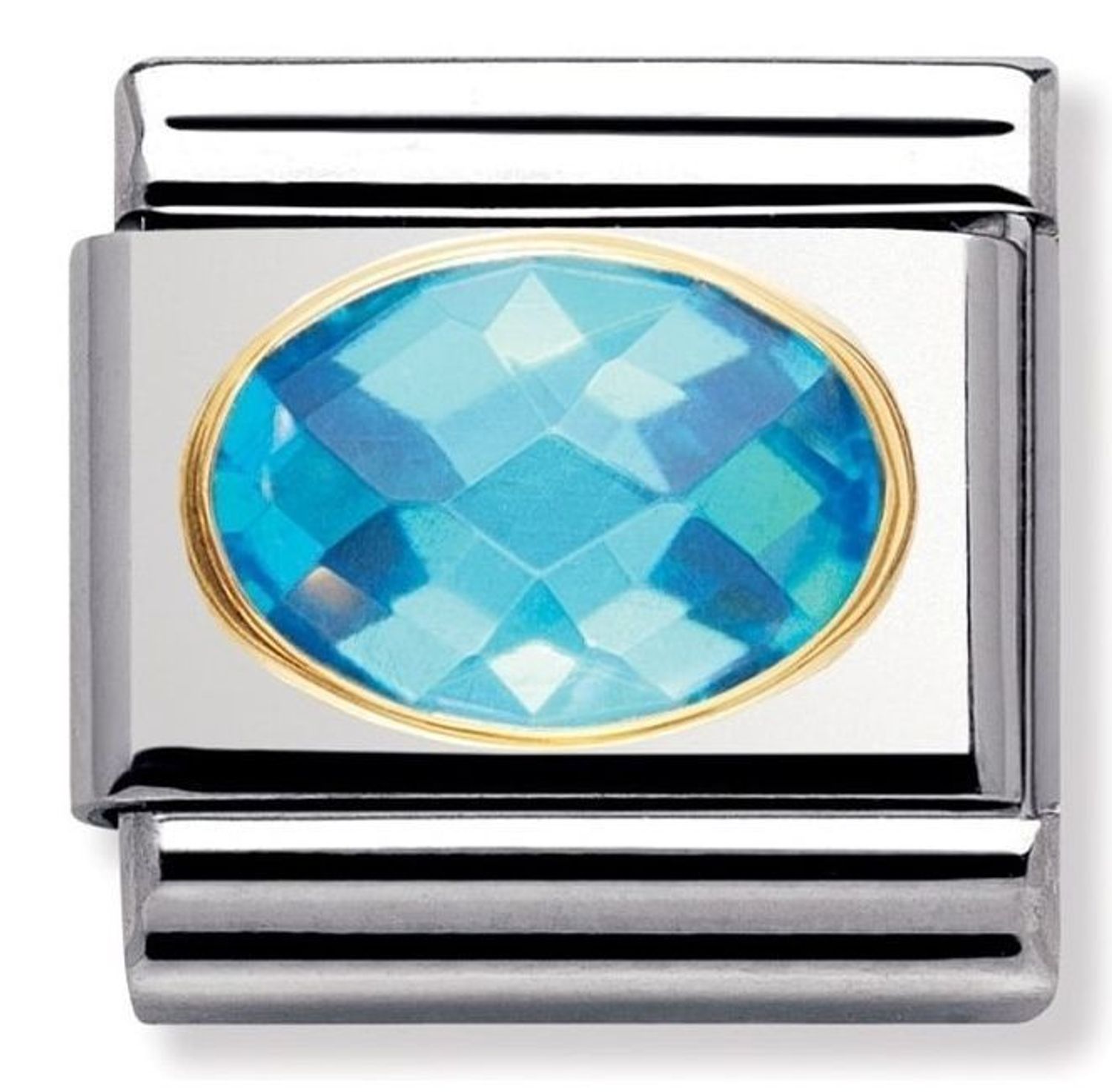 Nomination - Link 18K zawieszka złoto 'Błękitna cyrkonia' 030601 006 biżuteria nomination nomination zawieszki nomination baza.jpg